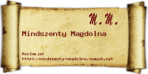 Mindszenty Magdolna névjegykártya